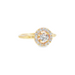 Round Diamond Halo Ring in 14K Yellow Gold
