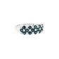 10K White Gold Sapphire and Diamond Multi-Stone Ring