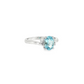 Oval Aquamarine and Diamond Accent Ring in Sterling Silver