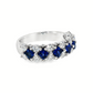 14K White Gold Sapphire and Diamond Ring