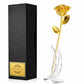Solid Gold 24K Gold Dipped Rose