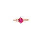 Oval Ruby Diamond Ring in 14K Rose Gold