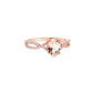 Oval Morganite and Diamond Ring in 10K Rose Gold