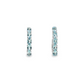 Sterling Silver Oval Aquamarine Hoop Earrings