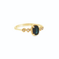 Vintage-Style Oval Sapphire and Diamond 10K Yellow Gold Ring
