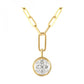 1/3 Ctw Multi Stone Diamond Paperclip Necklace in 14 Karat Yellow Gold