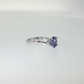 Oval Tanzanite and Diamond Accent Ring in Sterling Silver
