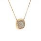14K Yellow Gold Multi Stone Diamond Pendant Necklace