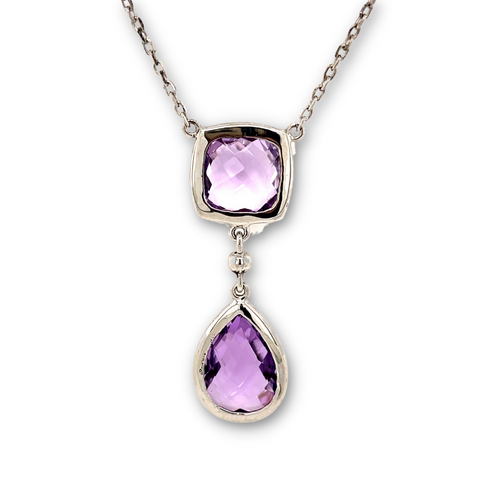 Sterling Silver 8 Carat Amethyst Pendant