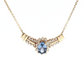 Oval Sapphire and Diamond Necklace in 14K Yellow Gold