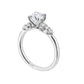 3/8 Ctw Daphne Diamond Five Stone Engagement Ring Setting in 14 Karat White Gold