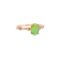14K Rose Gold Oval Opal and Diamond Ring