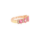 14K Rose Gold Vivid Pink Sapphire and Diamond Ring