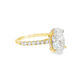 3 1/2 Ctw Oval Hidden Halo Lab Grown Diamond Engagement Ring in Yellow Gold  (3 Ct Oval Center)