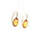 14K Yellow Gold Oval Citrine and Diamond Drop Earrings