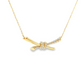 Diamond Pavé Knot Necklace in 14K Yellow Gold