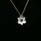 Sterling Silver Southern Magnolia Deep Blue Sapphire Pendant Necklace