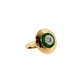14K Yellow Gold Diamond and Emerald Dome Cocktail Ring