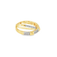 Crossover Diamond Ring in 14K Yellow Gold