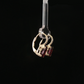 14K Yellow Gold Oval Garnet and Diamond Drop Earrings