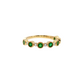 14K Yellow Gold Emerald and Diamond Stackable Ring