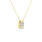 14K Yellow Gold Diamond Cluster Pendant Necklace