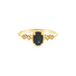 Vintage-Style Oval Sapphire and Diamond 10K Yellow Gold Ring