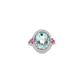 Aquamarine Pink Sapphire and Diamond Cocktail Ring in White Gold