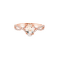 Oval Morganite and Diamond Ring in 10K Rose Gold