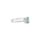 Oval Aquamarine and Diamond Accent Ring in Sterling Silver