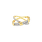 Crossover Diamond Ring in 14K Yellow Gold