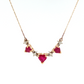 14K Yellow Gold Heart-Shaped Ruby and Diamond Pendant Necklace