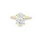 3 1/2 Ctw Oval Hidden Halo Lab Grown Diamond Engagement Ring in Yellow Gold  (3 Ct Oval Center)