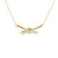 Diamond Pavé Knot Necklace in 14K Yellow Gold