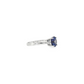 Round Tanzanite and Diamond Accent Ring in Sterling Silver