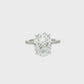 5.00ct Oval Lab-Grown Diamond Engagement Ring in 14K White Gold