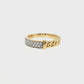 14K Yellow Gold Diamond Chain Link Band Ring