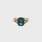 Cushion London Blue Topaz and Diamond Yellow Gold Ring