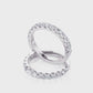 3/4 Ctw Classic U Prong Diamond Wedding Band in 14 Karat White Gold