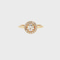 Round Diamond Halo Ring in 14K Yellow Gold