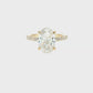 3 1/2 Ctw Oval Hidden Halo Lab Grown Diamond Engagement Ring in Yellow Gold  (3 Ct Oval Center)