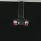Ruby and Diamond Stud Earrings in 14K Yellow Gold