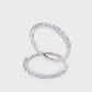 1/4 Ctw Classic Shared Prong Diamond Wedding Band in 14 Karat White Gold