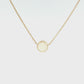 Bezel Set Round Opal Pendant Necklace in 14K Yellow Gold