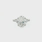 5.00ct Oval Lab-Grown Diamond Engagement Ring in 14K White Gold