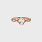 Oval Morganite and Diamond Ring in 10K Rose Gold