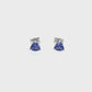 Trillion Cut Tanzanite Stud Earrings in Sterling Silver