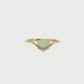 Oval Opal and Diamond Ring in 10K Yellow Gold