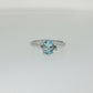 Oval Aquamarine and Diamond Accent Ring in Sterling Silver