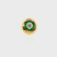 14K Yellow Gold Diamond and Emerald Dome Cocktail Ring